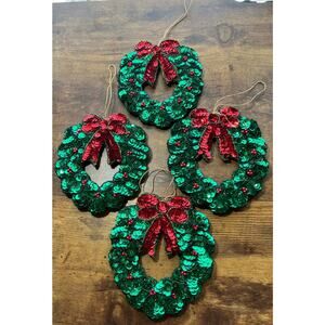 Henry Handwork Holly Ribbon Wreath Ornament - Thumbnail 4
